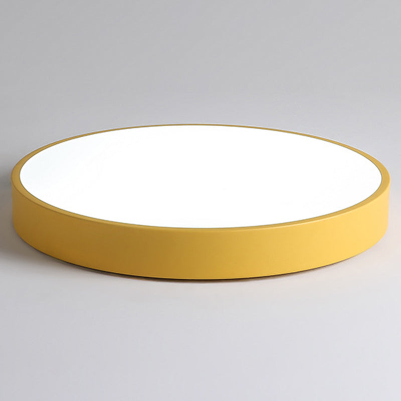 Ronde vorm LED-plafondlamp Modern Macaroon Iron 1 Light Inbouw voor slaapkamergangpad
