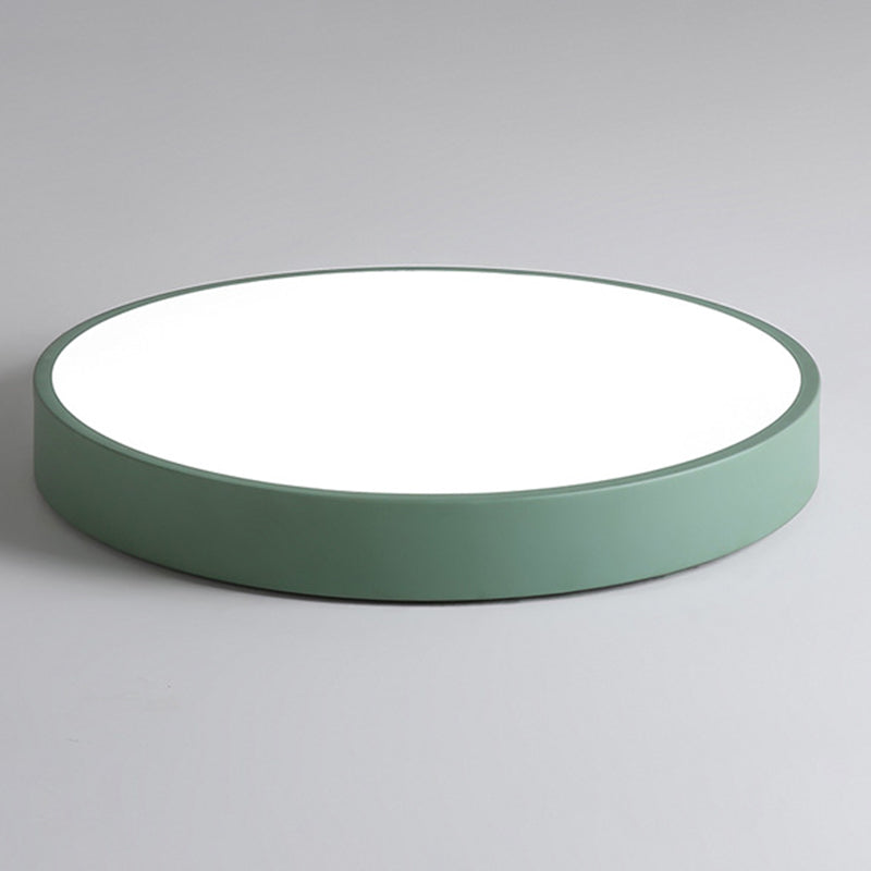 Ronde vorm LED-plafondlamp Modern Macaroon Iron 1 Light Inbouw voor slaapkamergangpad