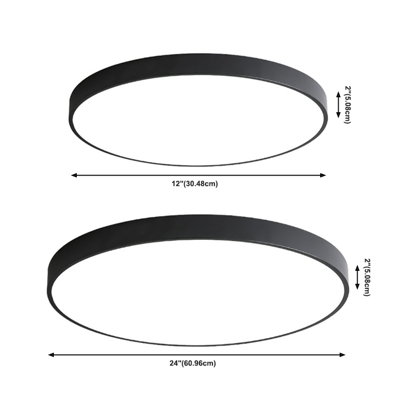 Ronde vorm LED-plafondlamp Modern Macaroon Iron 1 Light Inbouw voor slaapkamergangpad