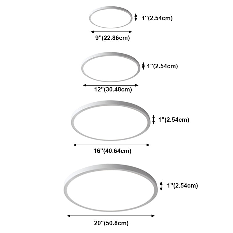 Ronde vorm LED-plafondlamp Modern acryl 1-lichts inbouw voor gangpad