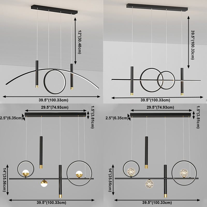Modern Kitchen Pendant Lights Linear Chandelier Island Lighting Fixtures