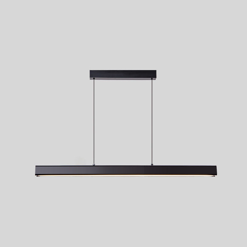 Modern Linear Island Chandelier Lights Metal 1 Light Flush Mount Chandelier