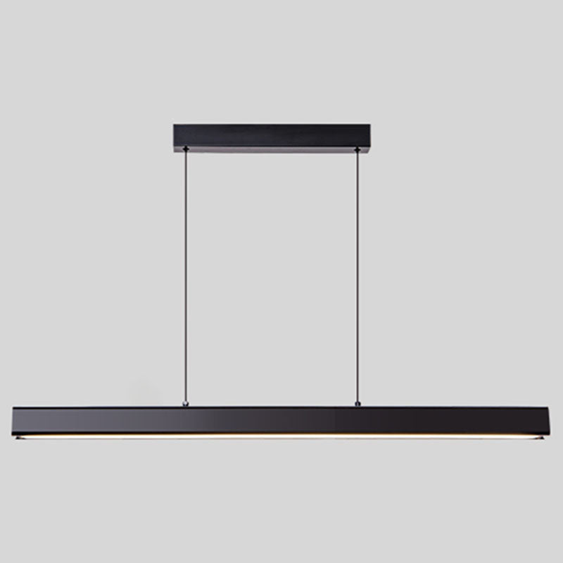 Modern Linear Island Chandelier Lights Metal 1 Light Flush Mount Chandelier