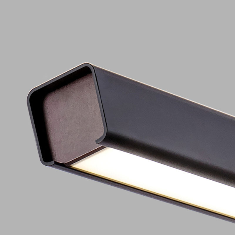 Modern Linear Island Chandelier Lights Metal 1 Light Flush Mount Chandelier