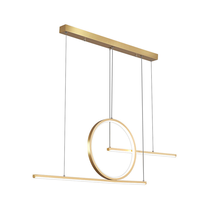 Modern Geometric Pendant Lighting Island Metals 3 Light Island Lights