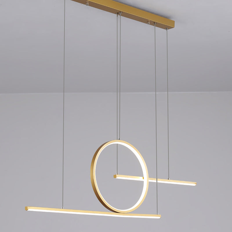 Modern Geometric Pendant Lighting Island Metals 3 Light Island Lights