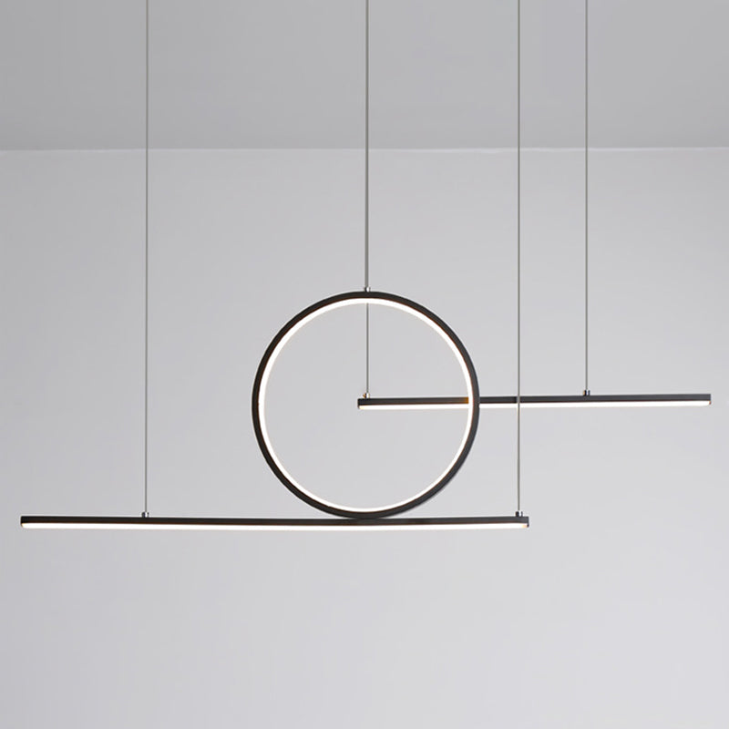 Modern Geometric Pendant Lighting Island Metals 3 Light Island Lights