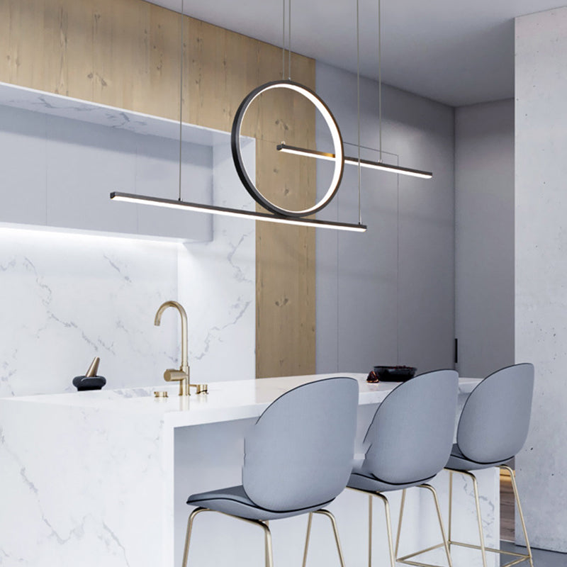 Modern Geometric Pendant Lighting Island Metals 3 Light Island Lights