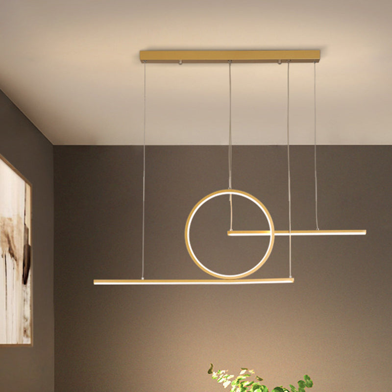 Modern Geometric Pendant Lighting Island Metals 3 Light Island Lights