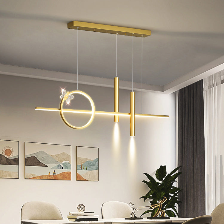 Linear Chandeliers Island Lamps Contemporary Kitchen Islands Lighting with Metal Shade