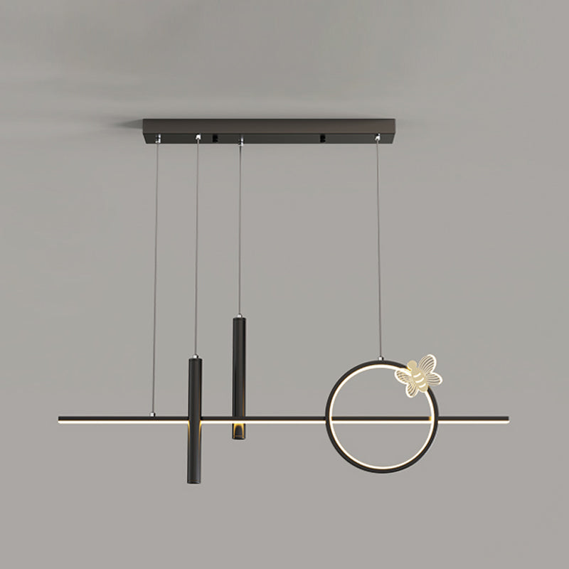 Linear Chandeliers Island Lamps Contemporary Kitchen Islands Lighting with Metal Shade