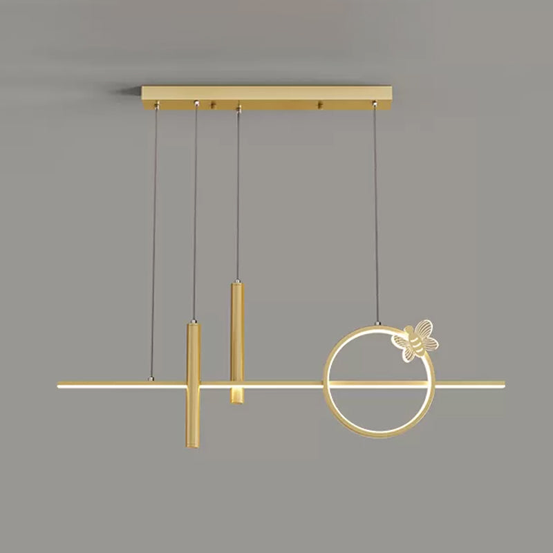 Linear Chandeliers Island Lamps Contemporary Kitchen Islands Lighting with Metal Shade