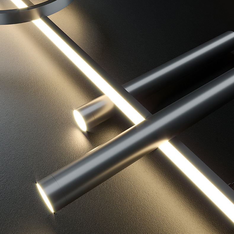 Linear Chandeliers Island Lamps Contemporary Kitchen Islands Lighting with Metal Shade