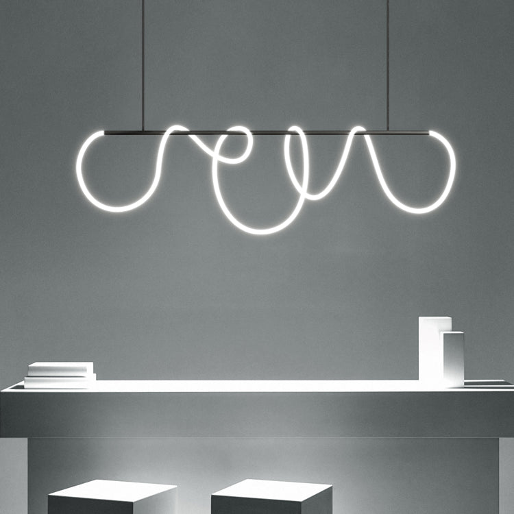 Lineare Inselbeleuchtung Idee Modernes Metall 1 Leuchtanbieter Beleuchtung für Esszimmer