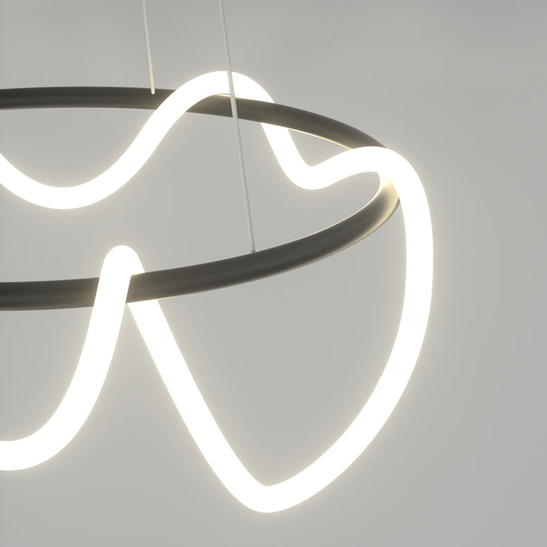 Linear Island Lighting Idea Modern Metal 1 Light Pendant Lighting for Dining Room