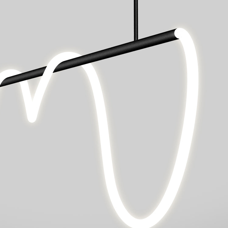 Lineare Inselbeleuchtung Idee Modernes Metall 1 Leuchtanbieter Beleuchtung für Esszimmer