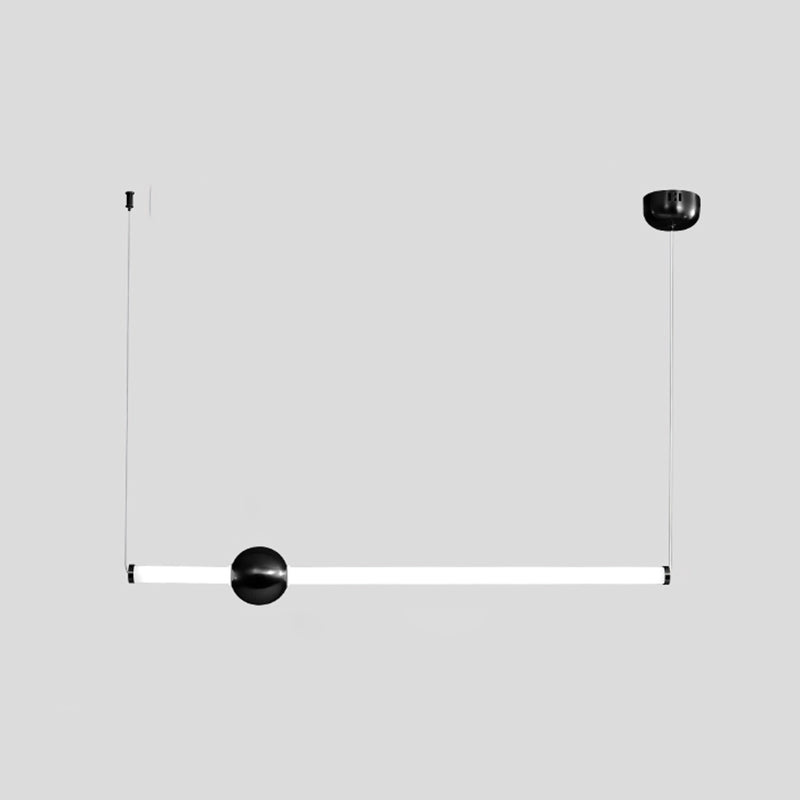 Linear LED Chandelier in Contemporary Simplicity Metal Pendant Light for Kitchen