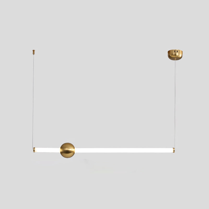 Linear LED Chandelier in Contemporary Simplicity Metal Pendant Light for Kitchen