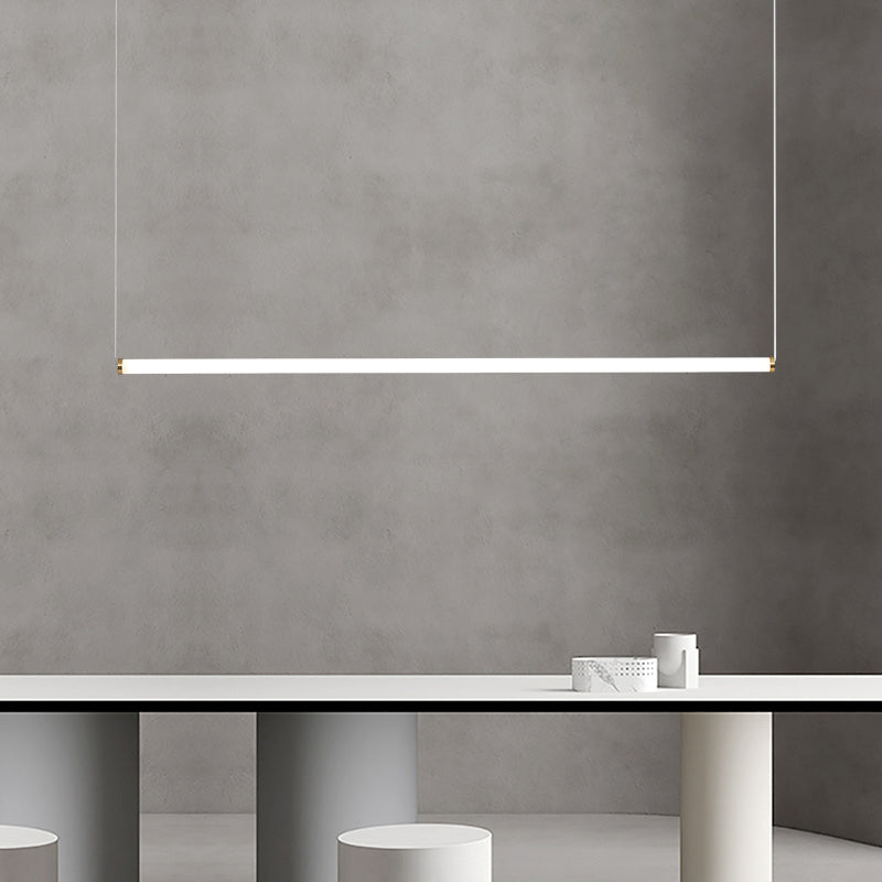 Linear LED Chandelier in Contemporary Simplicity Metal Pendant Light for Kitchen