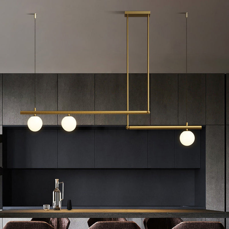 Modern Simplicity Pendant Lighting Globe Glass Island Lighting for Dining Room