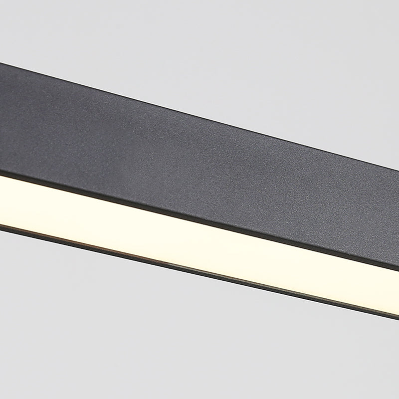 Lineare Inselbeleuchtung im modernen präzisen Stil Acryl -LED -Anhänger Licht