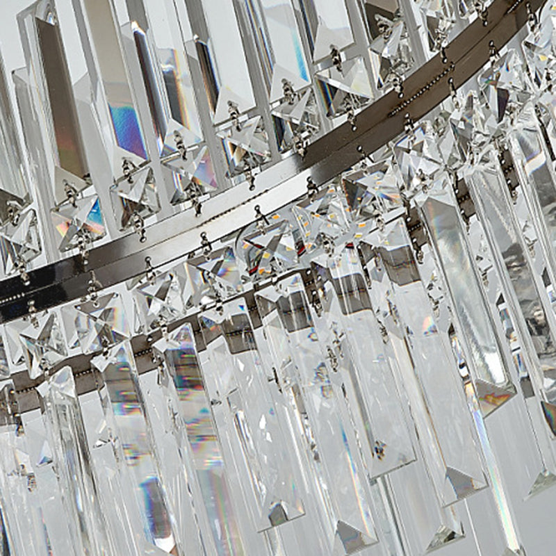 Rechteckinselbeleuchtung im modernen Luxusstil Crystal 1 Light Island Lights in Silber