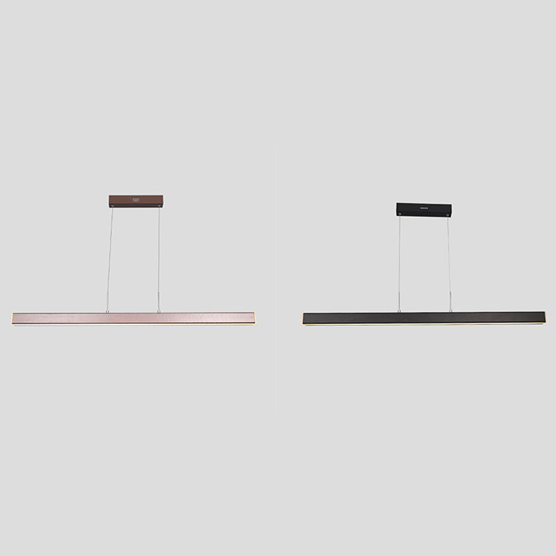 Linear LED Island Lighting in Contemporary Style Metal 1-Light Island Lighting