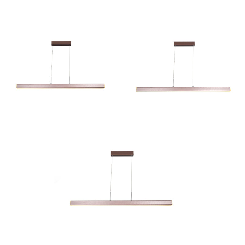 Linear LED Island Lighting in Contemporary Style Metal 1-Light Island Lighting