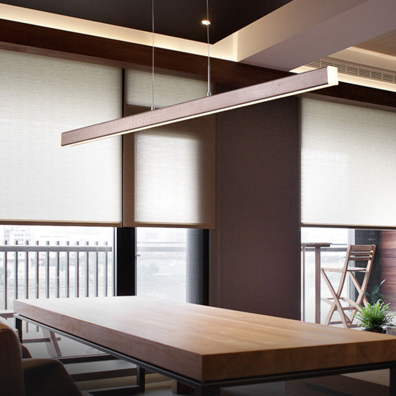 Linear LED Island Lighting in Contemporary Style Metal 1-Light Island Lighting