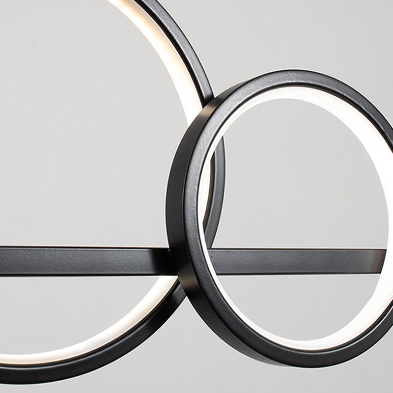 Linear LED Island Lighting in Contemporary Metal 6-Light Pendant Lights for Kitchen