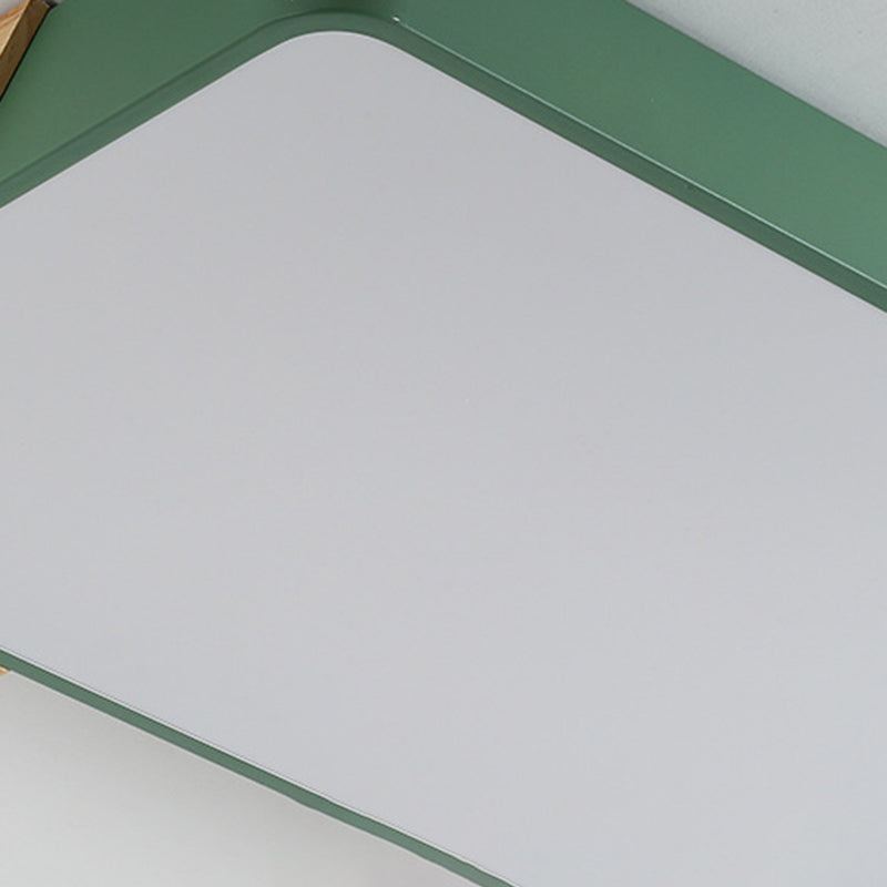 Lámpara de techo LED con forma geométrica, hierro macarrón moderno, 1 luz, montaje empotrado para pasillo de dormitorio