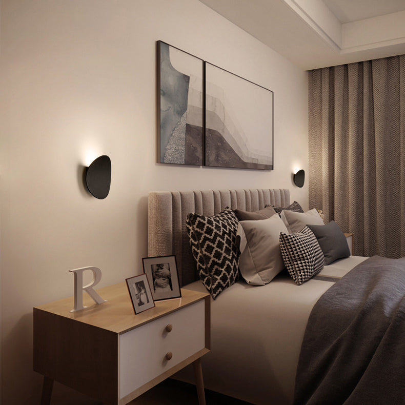 Moderner Kreis LED -Wandlampe Metall 1 Licht Wandbeleuchtung