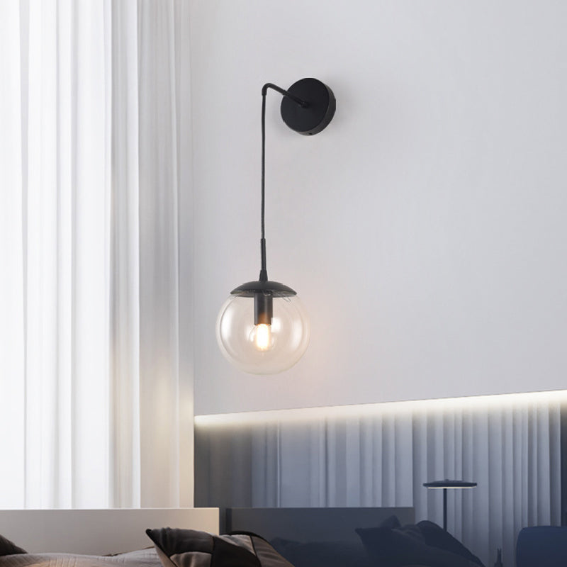 Moderner Stil kugelförmiger Wandlampenglas 1 Lichtwandbeleuchtung