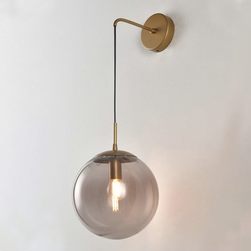 Moderner Stil kugelförmiger Wandlampenglas 1 Lichtwandbeleuchtung