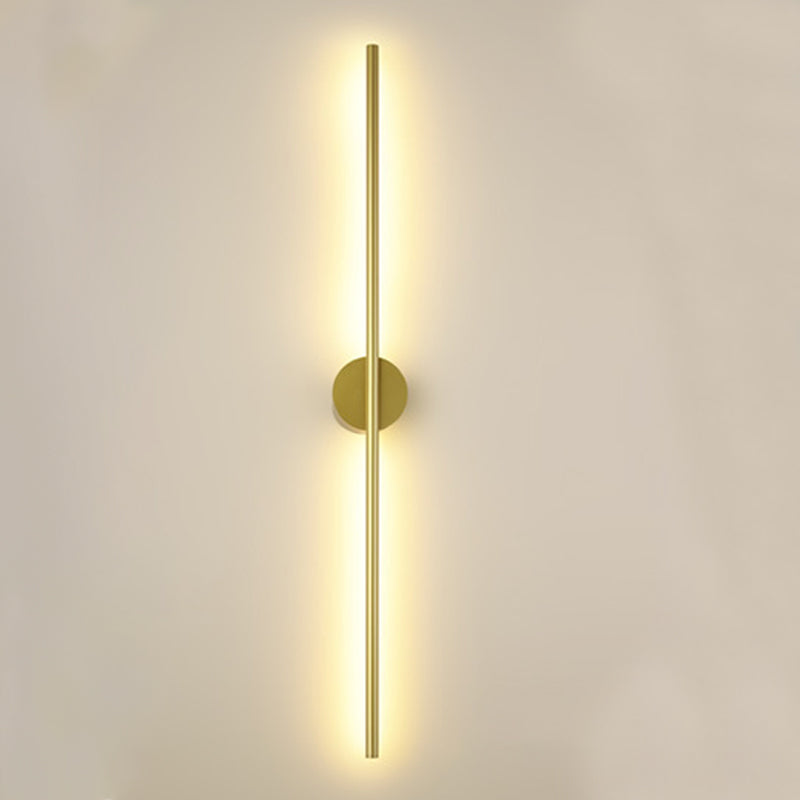 Moderner Stil linearer LED -Wandlampe Metall 1 Lichtwandbeleuchtung in Gold