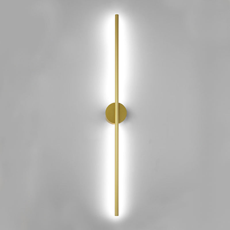 Moderner Stil linearer LED -Wandlampe Metall 1 Lichtwandbeleuchtung in Gold