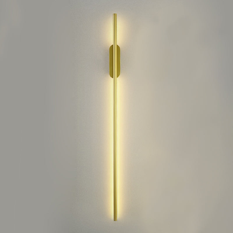 Moderner Stil linearer LED -Wandlampe Metall 1 Lichtwandbeleuchtung in Gold