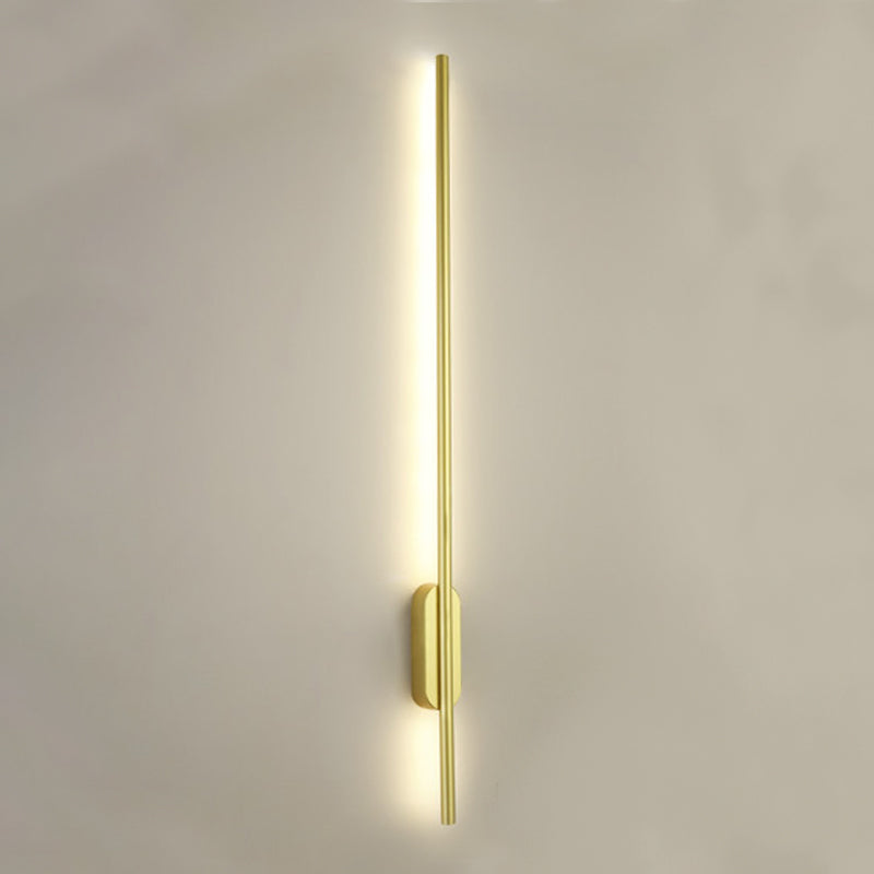 Moderner Stil linearer LED -Wandlampe Metall 1 Lichtwandbeleuchtung in Gold
