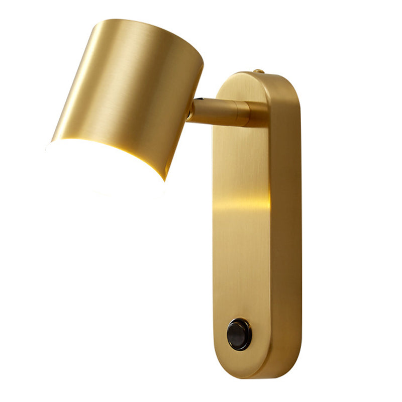 Zylindrische Schatten Wandbeleuchtung postmoderner Metall 1 Lichter Leuchten Lampe für Wohnzimmer