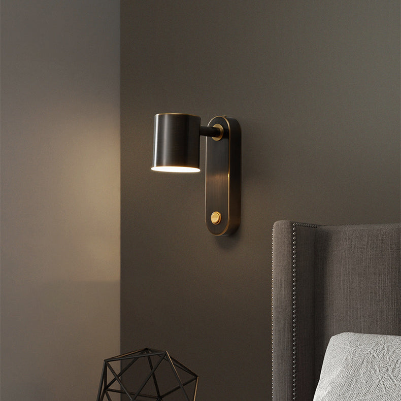 Zylindrische Schatten Wandbeleuchtung postmoderner Metall 1 Lichter Leuchten Lampe für Wohnzimmer