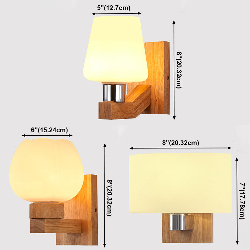 Einzigartige Schatten Wandbeleuchtung moderner Glas 1 Lichter Leuchten Lampe mit Lampenschirm
