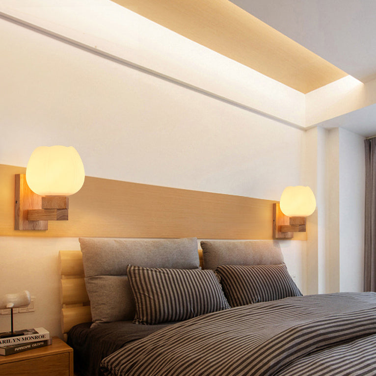 Einzigartige Schatten Wandbeleuchtung moderner Glas 1 Lichter Leuchten Lampe mit Lampenschirm