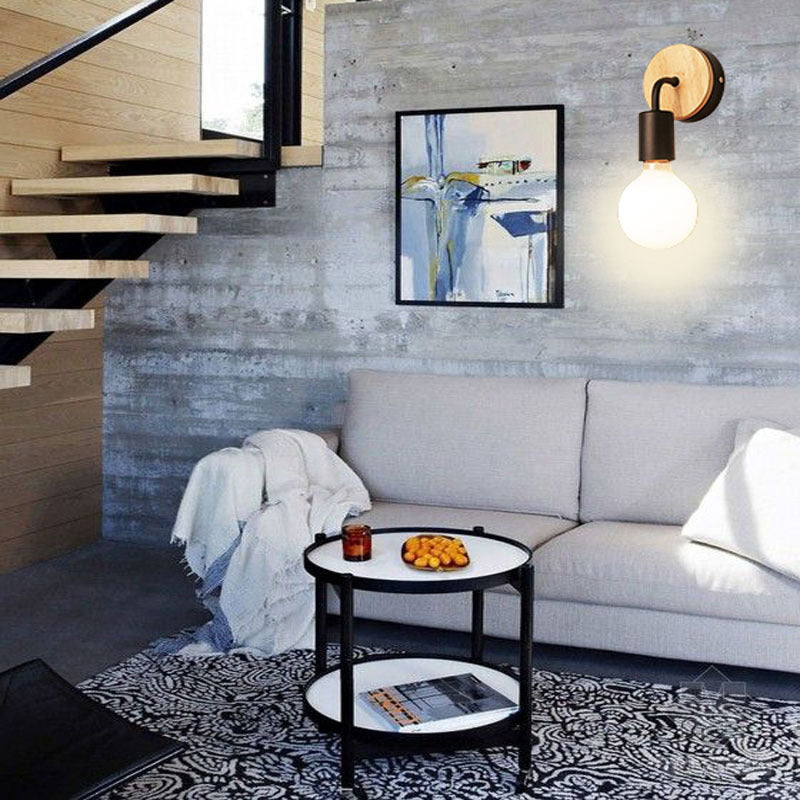 Moderne Stil Lampe Holz 1 Leichte Wandbeleuchtung für Schlafzimmer