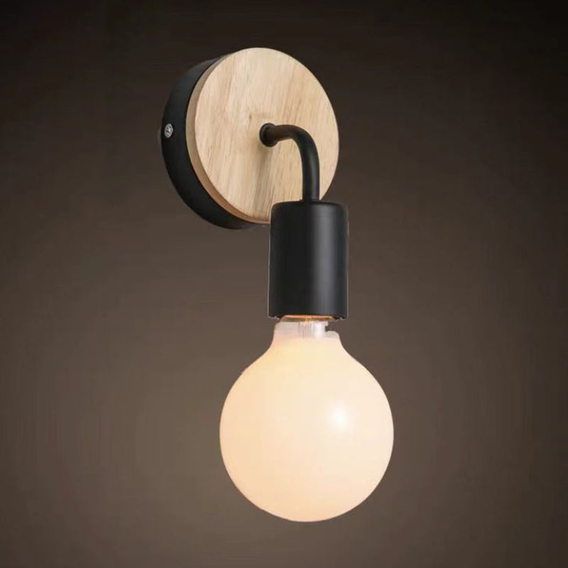 Moderne Stil Lampe Holz 1 Leichte Wandbeleuchtung für Schlafzimmer