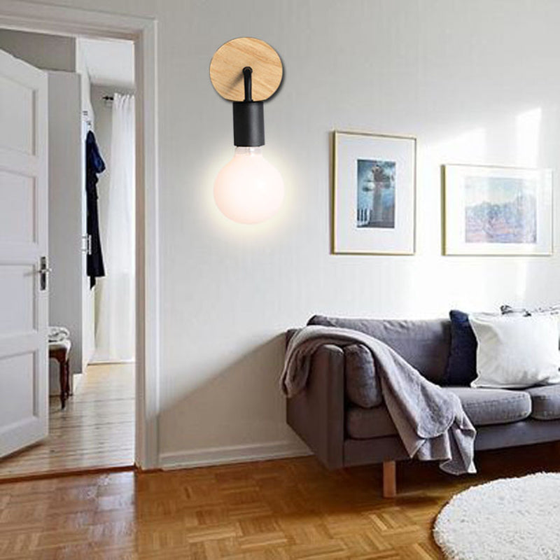 Moderne Stil Lampe Holz 1 Leichte Wandbeleuchtung für Schlafzimmer