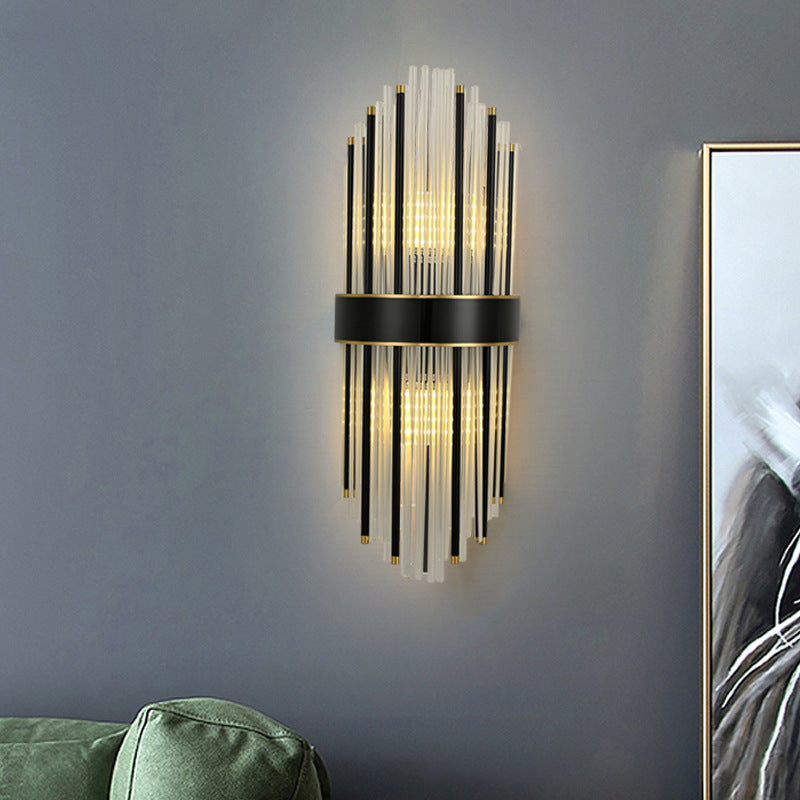Sombra geométrica de 2 luces Diclas de pared Moderna Moder de monte de pared de estilo de cristal
