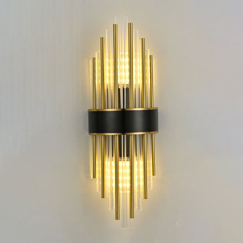 Sombra geométrica de 2 luces Diclas de pared Moderna Moder de monte de pared de estilo de cristal