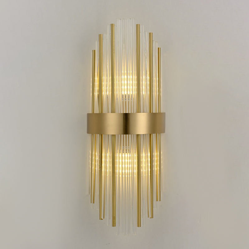 Sombra geométrica de 2 luces Diclas de pared Moderna Moder de monte de pared de estilo de cristal