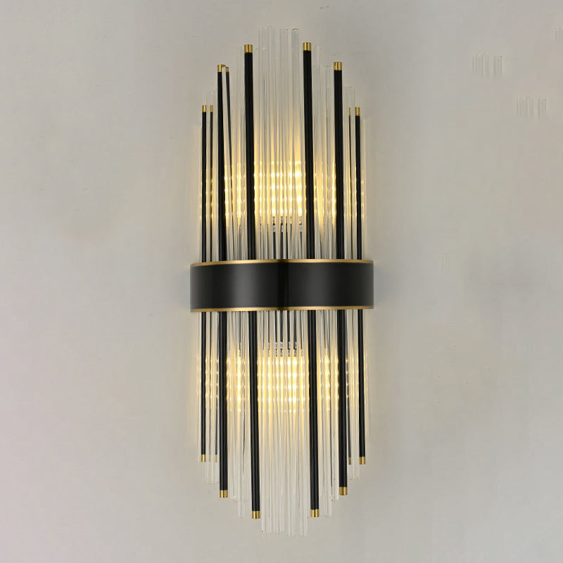 Sombra geométrica de 2 luces Diclas de pared Moderna Moder de monte de pared de estilo de cristal