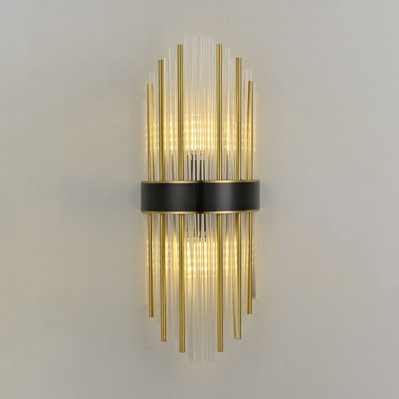 Sombra geométrica de 2 luces Diclas de pared Moderna Moder de monte de pared de estilo de cristal